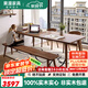 果漫實木大書桌白蠟?zāi)竟ぷ髋_現(xiàn)代簡約家用餐桌學(xué)習(xí)長桌原木辦公電腦桌 白蠟?zāi)荆?80*80*75厚度5cm