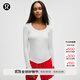 lululemon丨Hold Tight 女士緊身剪裁低圓領(lǐng)長(cháng)袖 T 恤 LW3JCMS 雜色超淺灰 XS /4