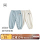 麥拉貝拉（MOLO BALO）嬰幼兒褲子春夏季薄款長(cháng)褲夏天防蚊褲全棉紗布男女寶寶 月白藍 90 cm
