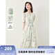 梵希蔓法式萊賽爾茶歇連衣裙女2025年夏季新款高級感碎花氣質(zhì)裙子 M6929 綠花色 L