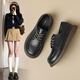 ZHR則則英倫單鞋女復古通勤百搭樂(lè )福鞋女兩穿透氣軟底女鞋 AH705黑色37