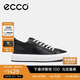 愛步（ECCO）板鞋女 牛皮輕盈厚底增高休閑鞋 街頭ACE女鞋856813 黑色 39