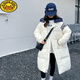 G.DUCKKIDS中學(xué)生冬季羽絨服少女高初中生鴨絨長(cháng)款青少年中大女童學(xué)院風(fēng)外套 白色 160 cm