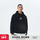 CHINISM  CH簡(jiǎn)約美式重磅簡(jiǎn)約連帽衛衣男士春秋潮流休閑寬松情侶帽衫上衣 活性黑 XL