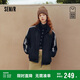 森馬（Semir）[商場(chǎng)同款]外套女蕾絲運動(dòng)風(fēng)2025秋oversize立領(lǐng)夾克101525108020