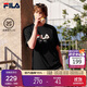 FILA 斐樂(lè )官方男女同款針織T恤2025年夏季純棉寬松休閑情侶短袖t恤