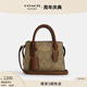 蔻馳（COACH）奧萊女士女包經(jīng)典標志ANDREA迷你CARRYALL手袋 IM/卡其色/馬鞍棕色2