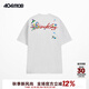 404MOBGANG【黃子弘凡同款】蜂鳥(niǎo)花卉重工刺繡短袖T恤男美式潮牌涼感防曬 白花灰色 M