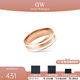 丹尼爾惠靈頓（DanielWellington）DW戒指女 經(jīng)典白琺瑯雙色戒指時(shí)尚情侶戒指 生日禮物送女友 52號DW00400041 玫瑰金色