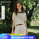 Olrain歐芮兒趣味繡花圖案毛針織套頭衫女裝夏季2025新款短袖上衣 杏色 XL