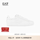 EMPORIO ARMANI/阿瑪尼官方旗艦【七夕禮物】EA7新款/男女情侶綁帶休閑運(yùn)動(dòng)板鞋 00001-白色 41.5 （尺碼偏小，建議拍大一碼）