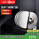 iGear玻璃門(mén)鎖辦公室門(mén)店304不銹鋼防銹b級防盜免開(kāi)孔推拉雙開(kāi)移門(mén)鎖