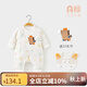 微獅牧尼新生兒衣服冬季嬰兒加厚夾棉連體棉服寶寶可愛小棉襖冬裝 淺咖啡 66cm