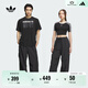 adidas工裝風(fēng)寬松多口袋運動(dòng)褲男女秋季阿迪達斯官方三葉草 黑色     L