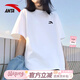 安踏短袖t恤女生寬松白色半袖新款夏季棉質(zhì)透氣休閑純色簡約上衣 A款純凈白【棉質(zhì)親膚-夏日百搭】 XL /男女同款