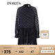 PORTS寶姿 商場(chǎng)同款新品女裝波點(diǎn)低腰縮褶連衣裙SL8D012KFP024 黎霧藍(lán) M (6)