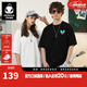 GENANX閃電潮牌夏季新品100%純棉T恤男簡(jiǎn)約Victory印花吸濕排汗情侶短袖 黑色 S 【建議】參考尺碼助手或客服