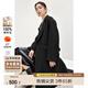 尚都比拉冬季優(yōu)雅西裝領(lǐng)雙面呢全羊毛大衣女中長款毛呢外套 黑色 M 