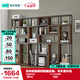 林氏家居創(chuàng  )意落地置物架鐵藝隔斷架LS718【胡桃木色】Y1-B 1.2m書(shū)架*2