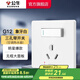 公牛（BULL）開關插座五孔插座86型暗裝5孔USB插座電視網(wǎng)絡插座 G12象牙白 【三孔帶(空調(diào)熱水器)】 開關