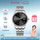 飛亞達(dá)（FIYTA）經(jīng)典系列日歷黑盤(pán)鋼帶 自動(dòng)機(jī)械商務(wù)男表 節(jié)日生日禮物