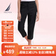 諾帝卡（NAUTICA）【商場同款】女裝春夏款萊賽爾棉彈柔軟透氣七分褲女32PO03 黑色0TB L