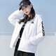 阿迪達斯（adidas）外套女裝2026春季新款運動(dòng)服梭織透氣連帽休閑上衣夾克GL0647 GL0647白色 M 推薦110-120斤