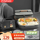 泰福高（TAFUCO）飯盒304不銹鋼五格餐盤(pán)防燙學(xué)生便當盒配餐具保溫袋2.4LT5218棕色