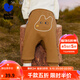 迷你巴拉【pp褲】男女童褲子加絨保暖冬新款高腰長(cháng)褲 咖啡50855 90