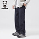 HIPANDA戶(hù)外三防軟殼沖鋒直筒休閑褲男士寬松秋冬加絨運動(dòng)長(cháng)褲子男 藏青色 【官方正品】 L 【推薦130-145斤】