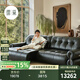 儒黛真皮沙發(fā)床法式電動(dòng)伸縮功能黑糖云朵高檔頭層牛皮復(fù)古小客廳智能 2.95米-電動(dòng)伸縮-可視面真皮 V-ultra（加厚半青皮1.6-1.8mm）
