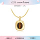 周大生DC落日項鏈虎眼石女美拉德設(shè)計鎖骨鏈高級感七夕禮物送女友