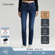 Calvin KleinJeans四季款女士簡(jiǎn)約休閑通勤ck洗水微彈合體版牛仔褲J223294 1BJ-牛仔藍 27