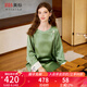美標商場(chǎng)同款長(cháng)袖真絲睡裙女春秋6A級100%桑蠶絲綢中國風(fēng)可外穿家居服 洛登霜 M (160/84A)