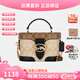 蔻馳（COACH）女包KAY 20經(jīng)典老花女款盒子包化妝包手提包單肩斜挎包禮物送女友 老款卡其色