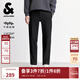 杰克·瓊斯（JACK&JONES）25年男裝秋冬褲子男直筒零壓褲加絨長褲商務(wù)休閑褲免燙易打理男褲 黑色037 四季款 33 180