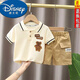 迪士尼（Disney）男童夏裝套裝小童夏天衣服嬰幼兒童裝男寶寶夏季短袖POLO衫兩件套 緣創(chuàng)熊套裝 (不掉色-不起球) 110 (身高90-100cm可穿)