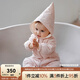 OAK FAMILY冬季寶寶夾棉爬服對襟連體衣長(cháng)袖休閑加厚保暖面包服 淺粉 80cm