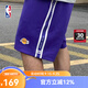 NBA球隊文化系列湖人/凱爾特人/勇士籃球褲休閑潮流運動(dòng)夏季短褲 洛杉磯湖人隊（紫色） XL