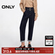 ONLY秋季加絨個(gè)性高腰錐形褲九分褲牛仔褲女|124449006 J3E 新1000牛仔洗水 L (170) 72A