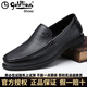 金利來(lái)男鞋商務(wù)休閑皮鞋男士套腳羊皮超軟一腳蹬 黑色 37