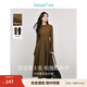 茵曼（INMAN）法式氣質(zhì)針織拼接連衣裙2025春秋女裝新品半高領(lǐng)長袖A字打底長裙 摩卡棕 M