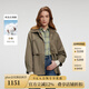 SCOFIELD女裝百搭休閑H型收腰短風衣外套可拆卸帽子2025春季新品 軍綠色 M 165