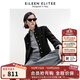 朗姿歐洲EiLEEN ELITEE復(fù)古法式設(shè)計(jì)感立領(lǐng)短外套冬新款上衣 黑色 M
