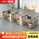 森菲亞辦公桌辦公室職員卡座工作臺簡(jiǎn)約現代屏風(fēng)工位桌椅面對面6人位+柜