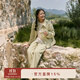 朵朵·可可 柔軟針織棉 小波浪提花 冬季夾棉 家居服套裝  暗綠 M (160)