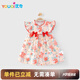 優(yōu)奇女童連衣裙夏季嬰兒衣服公主裙小女孩抓周歲女寶寶禮服夏季中國風