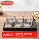 京東京造 玻璃杯 耐高溫泡茶水咖啡杯子六色馬克杯300ml六只裝
