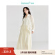 茵曼（INMAN）重工繡花裙擺拼接吊帶裙2024夏女新品小香風(fēng)單穿內(nèi)搭顯瘦連衣裙 淺荷花黃 M