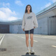 斯凱奇情侶衛衣2025秋季新款圓領(lǐng)寬松百搭男女同款長(cháng)袖外套上衣服 淺灰色U175 M